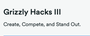 Grizzly Hacks 3