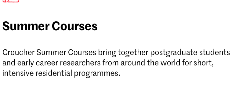 Summer Courses