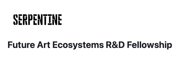Future Art Ecosystems R&D Fellowship